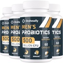 פרוביוטיקה לגברים, 500 מיליארד CFUs & 12 Strains Mens פרוביוטיקה, עם Turmeric, Cranberry, Goji - פרוביוטיקה לבריאות העיכול, Gut, Immune & Bloating, Prostate & Urinary Tract Health, 240 קפסולת