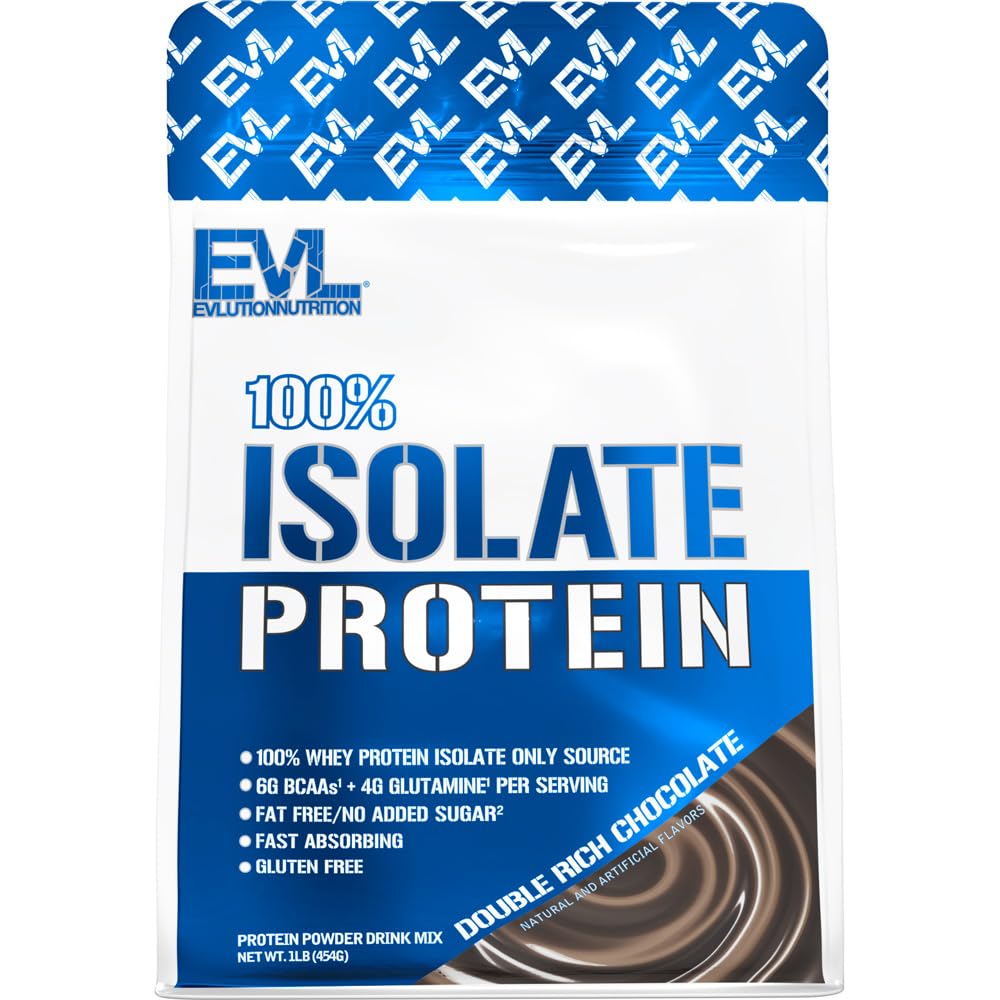 תזונה 100% Isolate, Whey Isolate אבקת חלבון, 25 G של חלבון מהיר Absorbing, No Sugar הוסיף, Low-Carb, Gluten-Free (שוקולד עשיר כפול, 1 LB)
