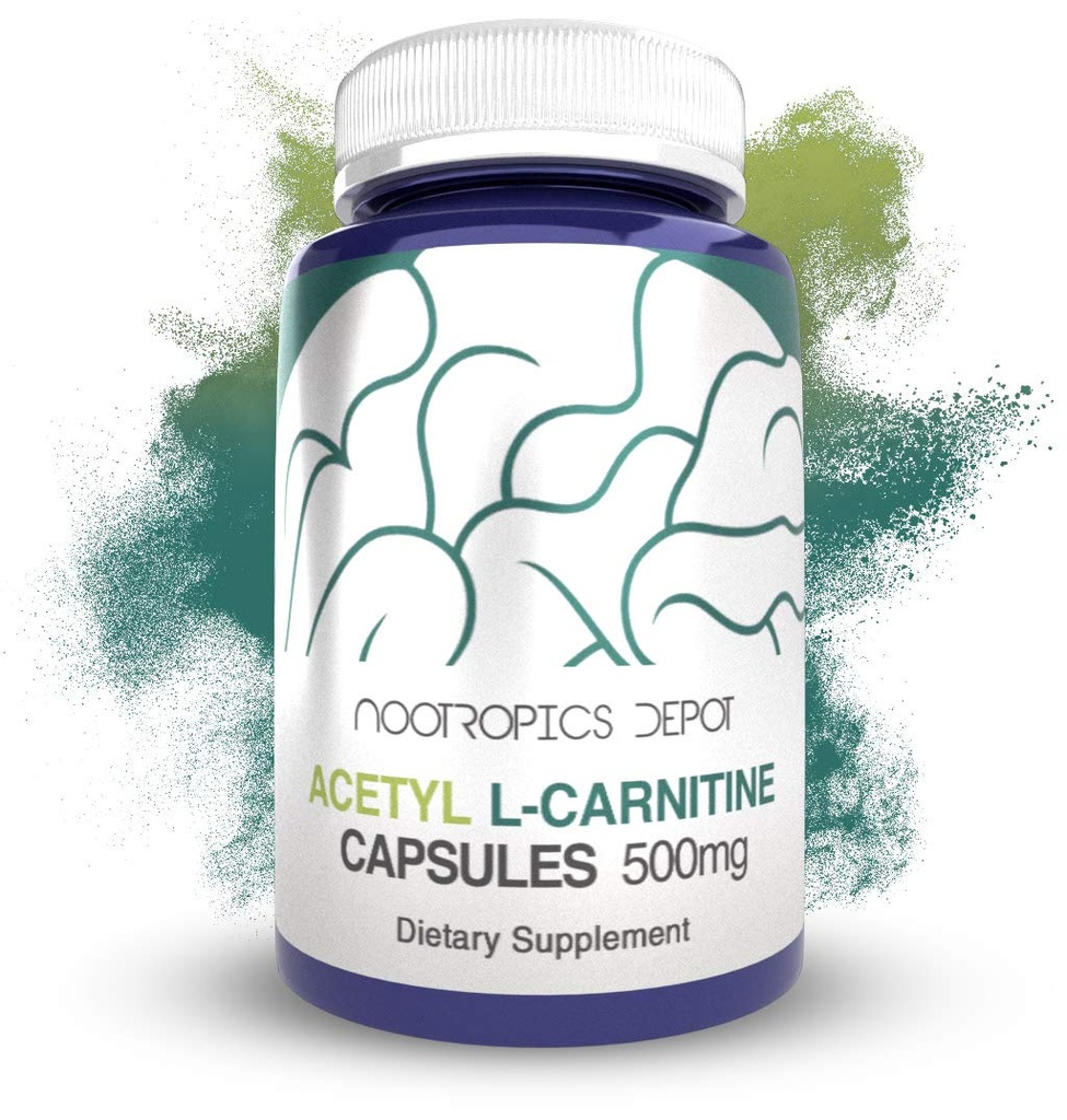 Nootropics Depot Acetyl L-Carnitine קפסולות | 500 מ"ג | 90 Count | HCL Form | אנרגיה תוסף | תמיכה מ- Mitochondrial function