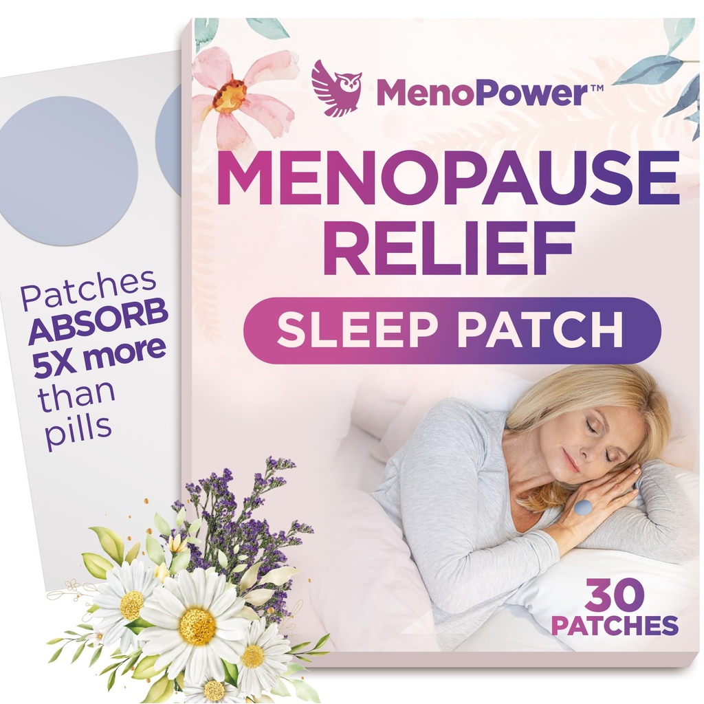 Cooling Comfort Sleep Patches for Women - Menopause Relief for Better Sleep Aid - תוספת שינה לרגיעה וחוזק נוסף - תמיכה בפלאשים חמים, איכות שינה ולהפחית שומן