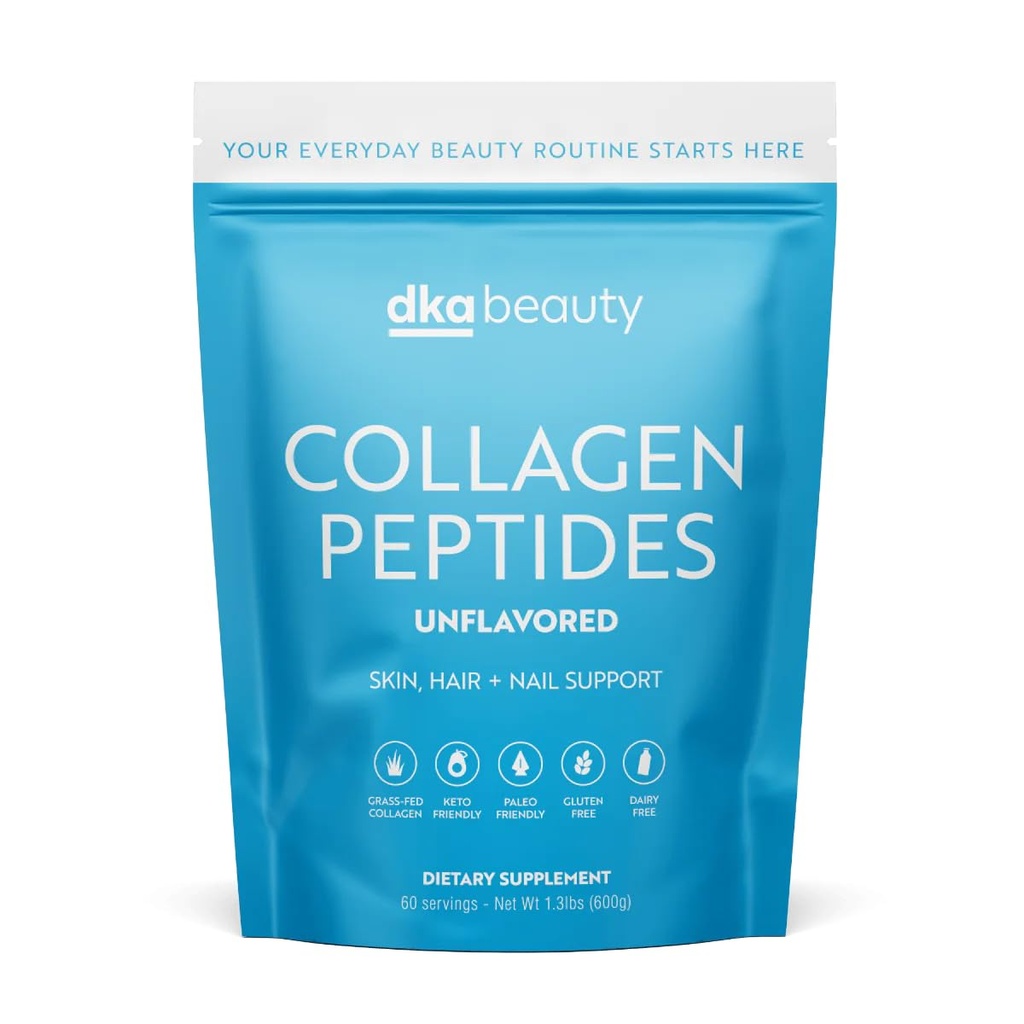 Dr. Kellyann Unflavored Collagen Peptides אבקת (60 משרתים) - Grass-Fed, Keto & Paleo-Friendly, non-GMO, Gluten-Free, 1 Pack