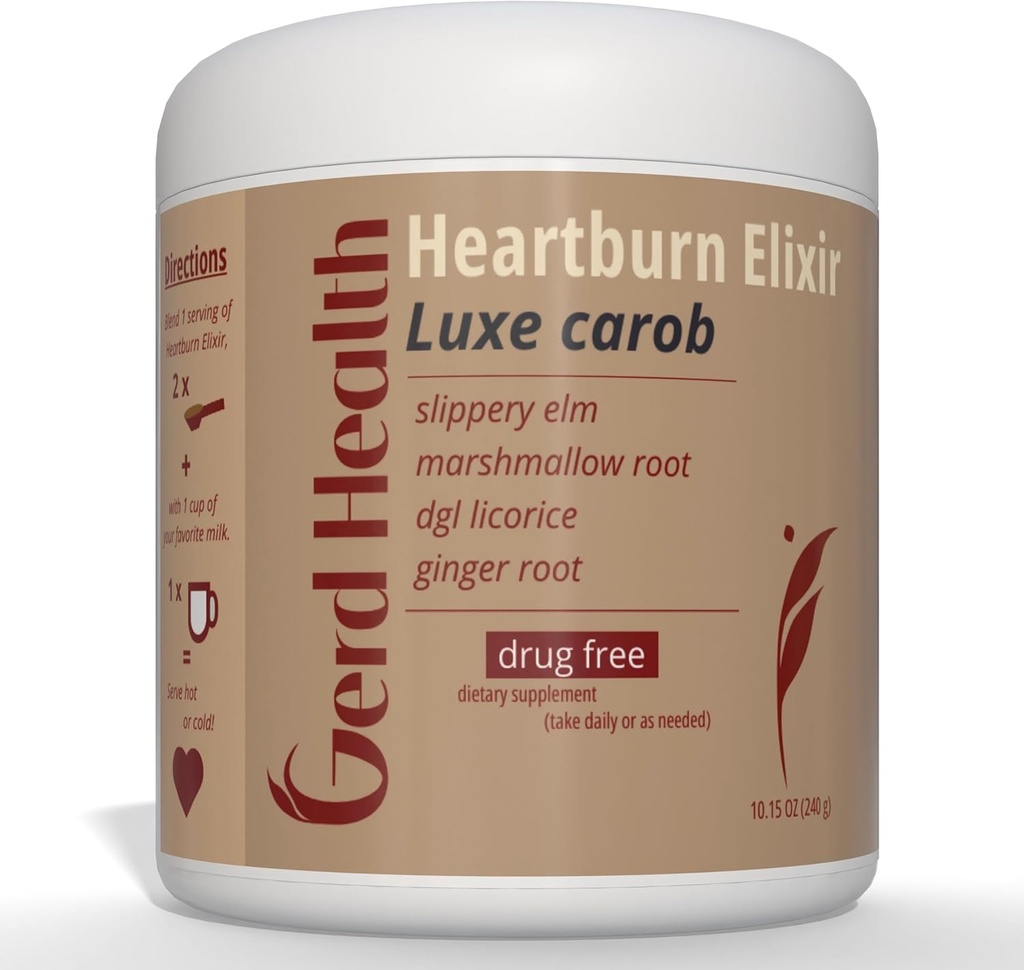 לבבורן Elixir: המשקה צמחי עשוי עם שורש Marshmallow, Slippery Elm Bark & DGL Licorice