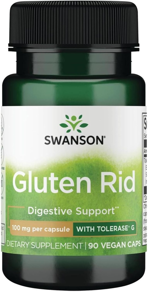 Swanson Gluten Rid with tolerase G 100 מיליגרם 90 Veg כמוסות Enzyme