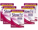 Slow Fe Slow Release Iron תוסף, High Potency, Once a Day, Gentle on System, 30 טבליות (Pack of 5)