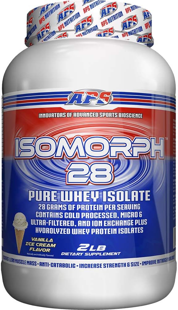APS תזונה Isomorph חלבון אבקת תוסף | חלבון Whey חלבון Isolate | Ultra-filed | 28g חלבונים | Vanilla Ice Cream, 2 פאונד (Pack of 1)