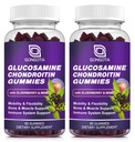Glucosamine Chondroitin Gummies - 2 Pack, תוספת כוח 1500mgcosamine עם MSM & Elderberry, תמיכה גמישות, הטוב ביותר Cartilage & Immune תמיכה עבור גברים ונשים - 120 ספירה ספירה ספירה ספירה