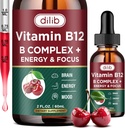 ויטמין B12 מורכב 5000 mcg | טבעוני B12 נוזל טיפות sublingual תוסף | Methylcobalamin w/Folate, Biotin, C, B3, B5, B6 ו- B8 עבור אנרגיה מתמשכת ומטבוליזם בריא, 2 fl. oz.