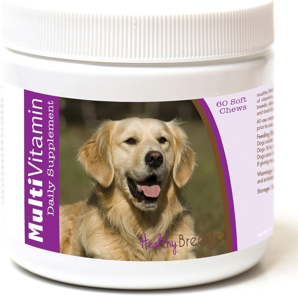 בריא Breeds Golden Retriever Multi-Vitamin Soft Chews 60 הרוזן