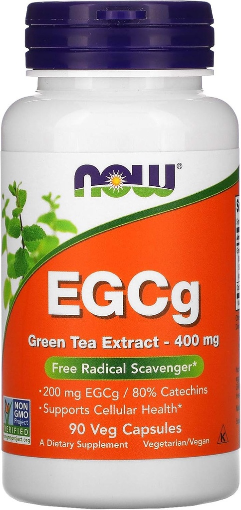 Now Foods EGCG 400 מ"ג תה ירוק, 90 CT