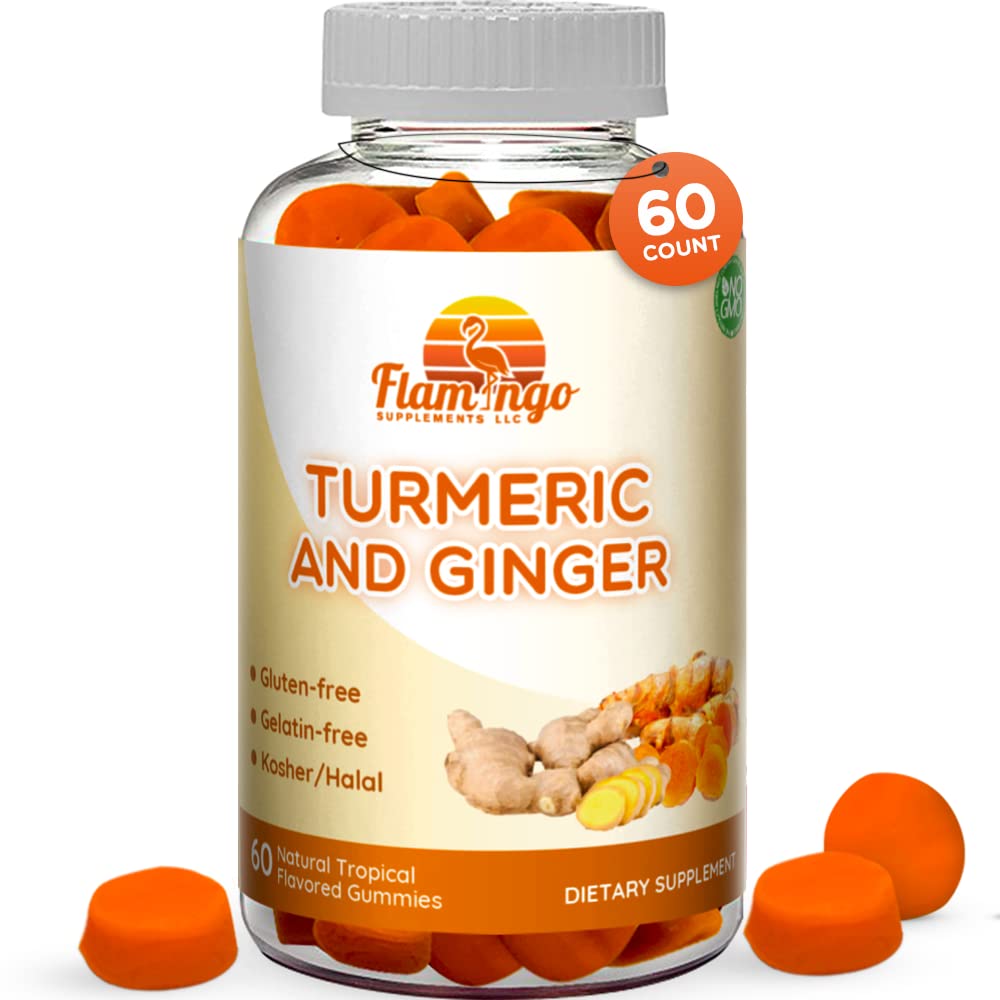 כורכום צ'ינג'ר Chewable Gummies for Adults and Children בסביבה הקרובה של Vegan Friendly, Kosher & Halal, Gluten Free, Non GMO. 60 Count