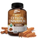 AcFlair אורגני Ceylon Cinnamon תוסף 1200 מ"ג, 120 קפסולות - USDA Certified - non-GMO, Gluten Freeאבק, Antioxidant Pills