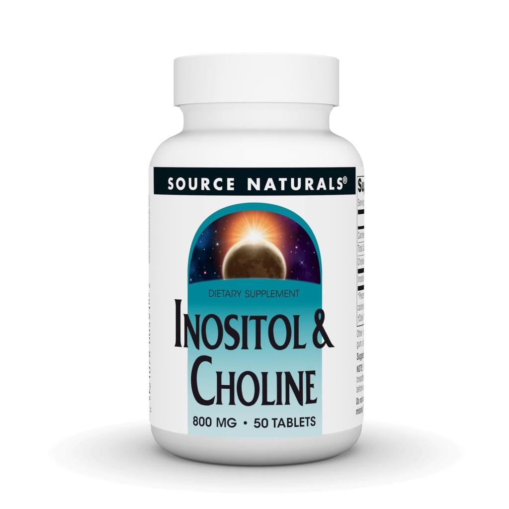 מקורות טבעיים Inositol & Choline 800 מ"ג תומכים בתפקוד עצבי בריא - 50 טבליות