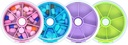 גלולת Travel Pill Case for Purse Portable Pill Box Round Weeki Pill Container for ויטמין Fish Pills Supplements (4PCS)
