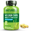 NATURELO טבעוני DHA - אומגה 3 שמן מ Algae - תוספת למוח, לב, משותף, עין בריאות - מספק חומצות שומן חיוני עבור נשים, גברים וילדים - משלימה ויטמינים טרום לידתי - 60 Softgels