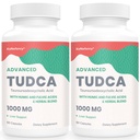 TUDCA Liver תוסף 1000 מ"ג-Bile מלחים עבור Liver ניקוי Detox-Milk Thistle Herbal בלנדר עם Fulvic ו-Humic Acid for Liver, Digestive Health, 120 קפסולות טבעוניות