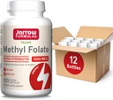 Jarrow Formulas Methyl Folate 1000 mcg, תוסף תזונתי, Methyl Folate עבור תמיכה באנרגיה סלולרית, 100 קפסולות Veggie, 100 יום אספקה (Pack of 12)