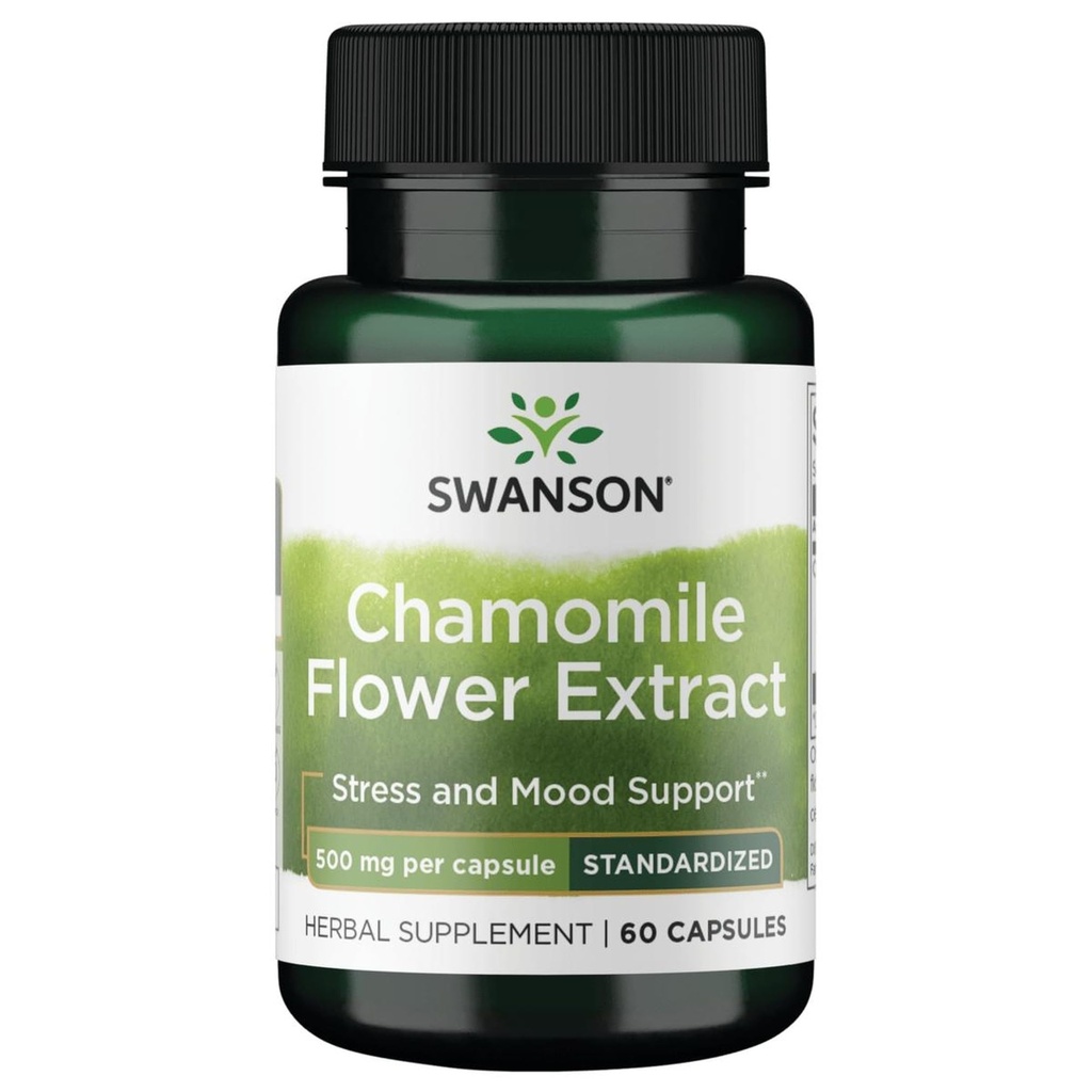 פרח סוונסון Chamomile לחלץ 500 מיליגרם סטנדרטי ל 1.2% Apigenin 6 מ"ג לקפסולת 60 קפסולות