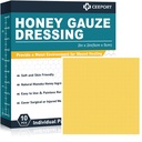 Manuka Honey Gauze Wound Dressing 2" x 2,10 Pack Manuka Honey Wound Care Pads, כיתה רפואית דבש Bandages for Wound Care, Honey Patch for Faster Healing from Burns, Abrasions,Cuts ו Scalds