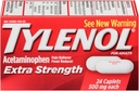 TYLLOL תוספת כוח Acetaminophen 500 מ"ג Caplets 24 כל אחד