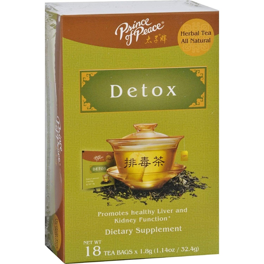 Prince of Peace Herbal Detox Tea - 4 Pack of 18 Tea Bags