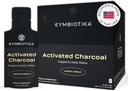 CYMBIOTIKA מופעל Charcoal נוזלי Packets מ קוקוס עבור Bloating, Gut Health & Digest תמיכה, Helps Detox, E, Lemon Cream Flavor, טבעוני, 26 Pack