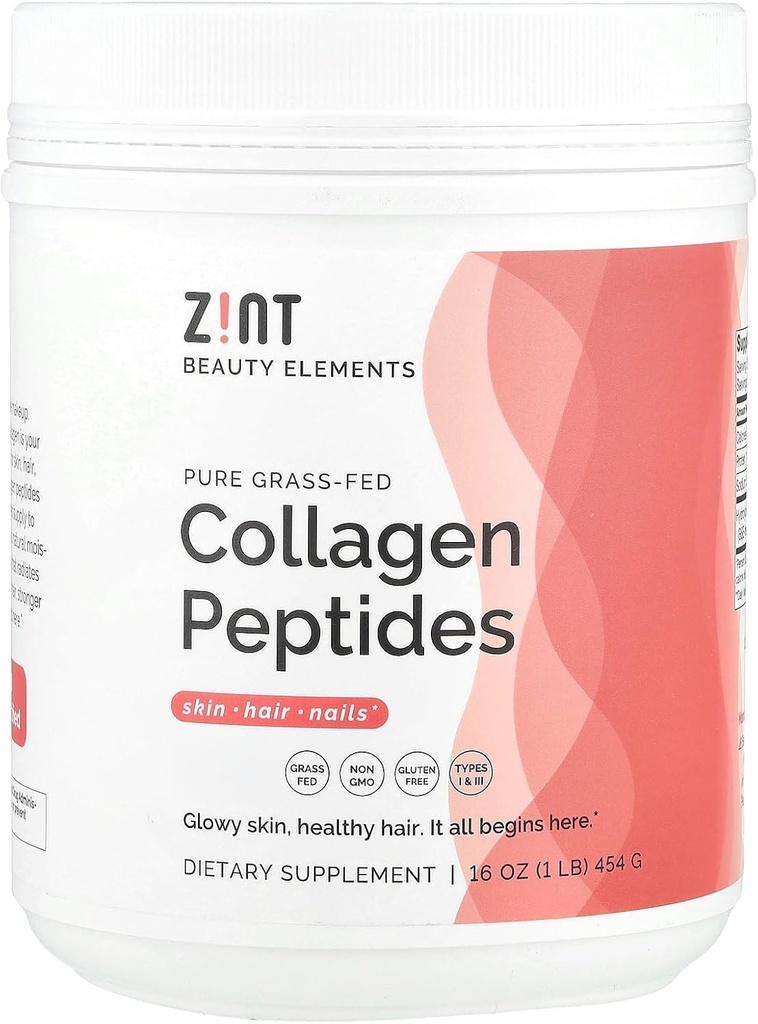 Zint Collagen Peptides אבקת 16 Ounce: Anti Aging hydrolyzed אבקת חלבון אבקת יופי של קולגן - עור, שיער, ציפורניים