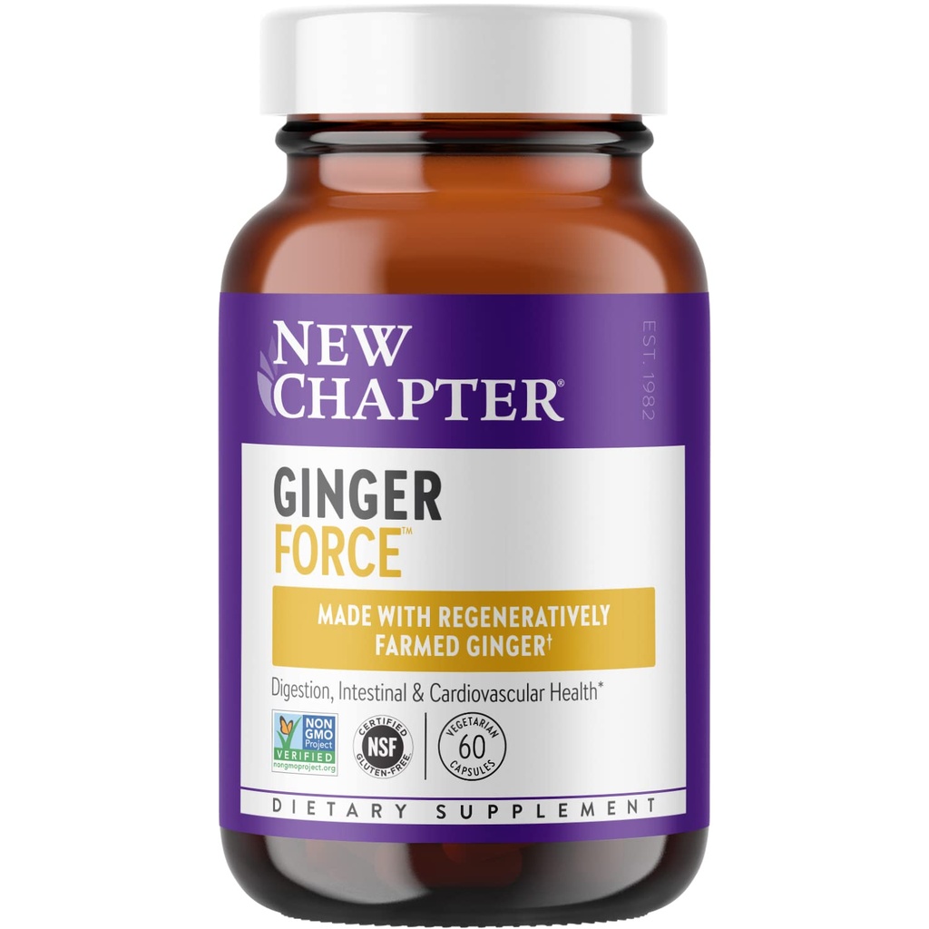 חדש פרק ג'ינג'ר כוח עם Super Critical Organic + Non-GMO Ingredients Vegetarian כמוסות, 60 Count
