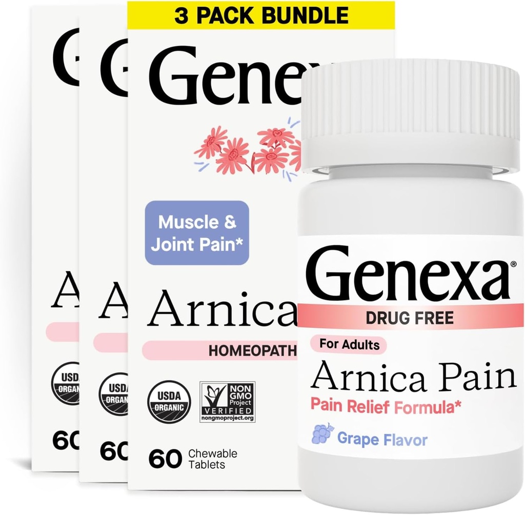 Genexa Arnica Tablets for Pain Relief פורמולה | Alleviate Pain & Joint Pain, Soreness & Stiffness