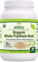 Herbal Secrets Whole Psyllium Husk אבקת תוסף | 5 גרמים לשרת | Non-GMO | Gluten-Free | Made in USA (16 Oz, 1 Pack)