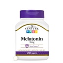 המאה ה-21 מלטונין 3mg Gentle טבליות, 200 ספירה, Sleep Aid for Adults, מקדם רגיעה ושינה נינוחה, Non-Habit Forming, Gluten-Free, non-GMO