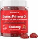 שמן חניכיים לנשים - 1000 מ"ג עם Black Cohosh Extract - Hormonal Balance, PMS & Menopause תמיכה - טבעוני, ללא סוכר, non-GMO