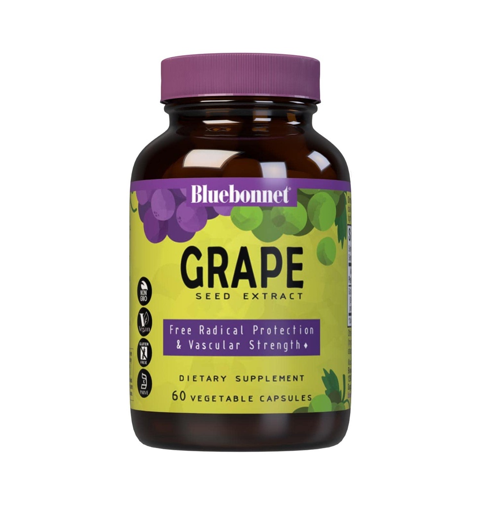 BlueBonnet Super פירות Grape Seed לחלץ תוסף, 60 הרוזן, לבן (743715008403)