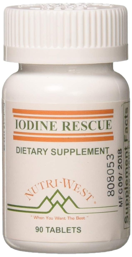 Iodine Rescue 90 טבליות על ידי תזונה מערבית על ידי חומרים מזינים