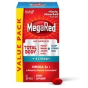 Mega Red אומגה 3 בלגן Total Body + מרעננים 500 מ"ג Softgels (65 Count in a Bottle), Easily Absorbed קריל שמן, כדי לתמוך בלב שלך, מפרקים, מוח ועיניים