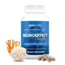 Paleovalley NeuroEffect - נוירו Mushroom תוספי תזונה עבור Focus, זיכרון ותמיכה באנרגיה - 28 ימים אספקה - 8 ספקטרום מלא Mushroom ו- Whole קפה פירות לחלץ
