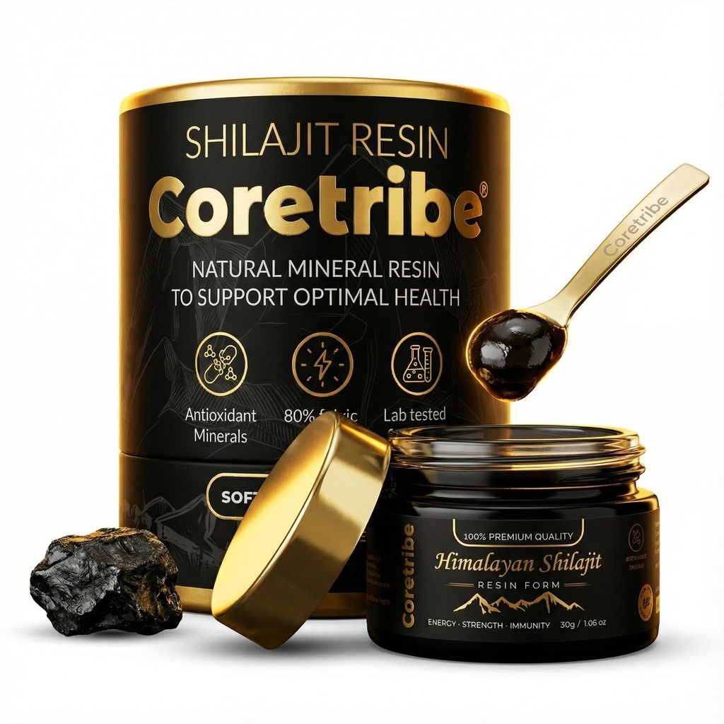 Coretribe® Royal's People Choice Pure Hilajit Resin, Complex for Energy, Power & Immunity, for Men & Women with True Gold Content, 30 גרמים