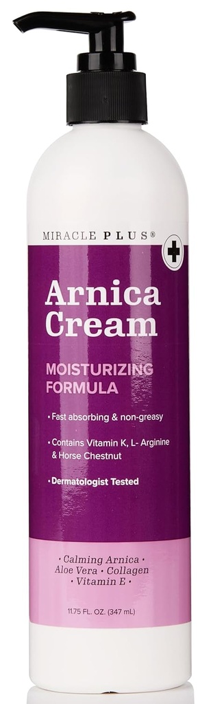 נס נוסף Arnica Cream Bruise Relief Lotion for Bruising and Swelling On Skin; Arnica מונטנה תוספת כוח ויטמין K Cream | Skin Care Body & Face Moisturizer with Horse Chestnut, 11.75 Fl Oz