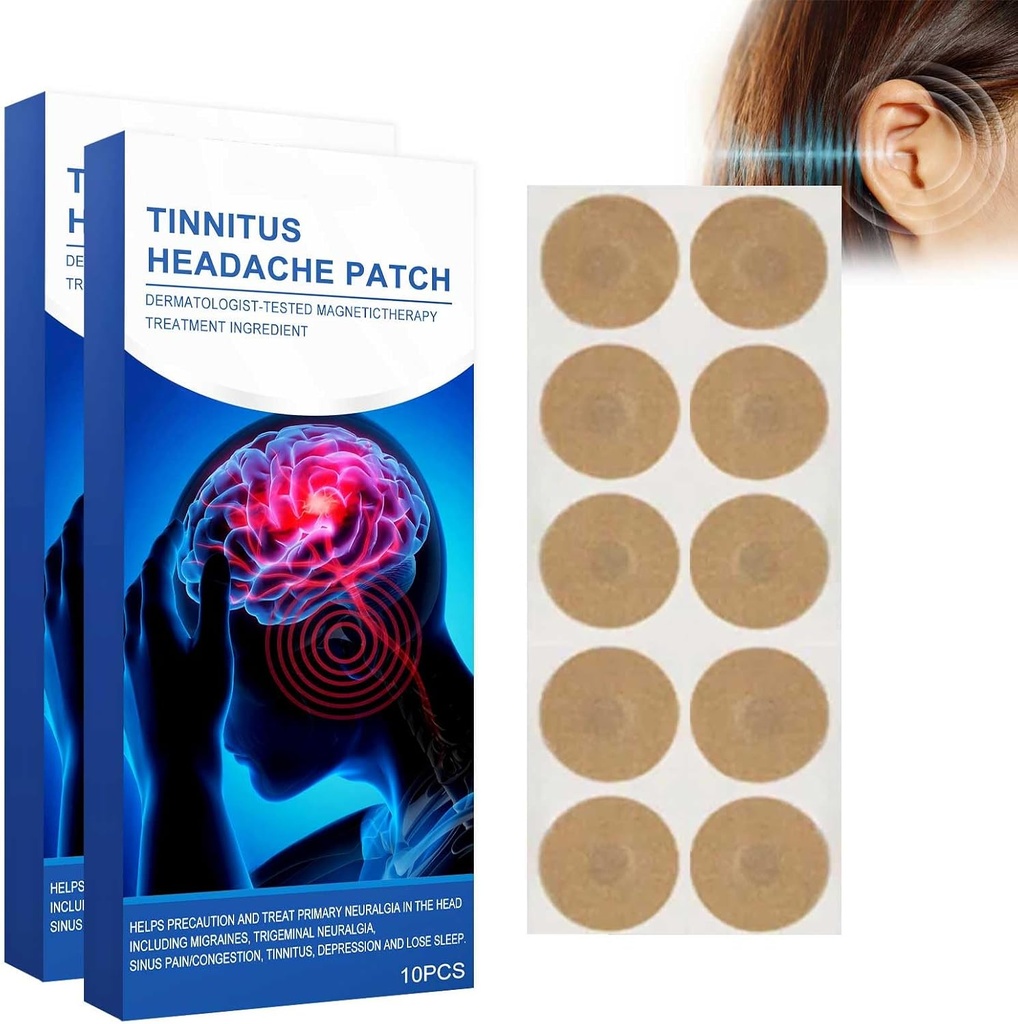 Tinnitus Patches 20 PCs, אוזניות אוזניים עבור Tinnitus, אוזניים פטך, שמיעה Weaken, Itchy אוזנייםs / non-Woven בד פאטch (20PCS)