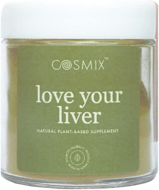 קוסמולוגיה אוהבת את החיה שלך, Detoxification of Liver & Kidney, Purifies Blood, הקטנת Inflamation, Bhumi Amalaki, Milk Thistle, Turmeric, 60G - Makes Upto 40 משרתים, Plant-based Superfood בלנדר