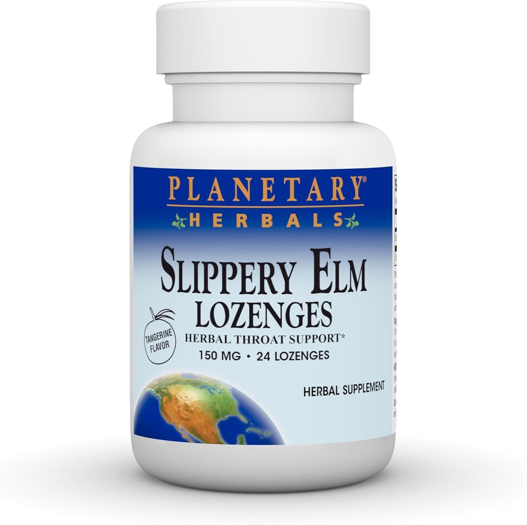 צמחים פלנטריים Slippery Elm Lozenges, 24 Count