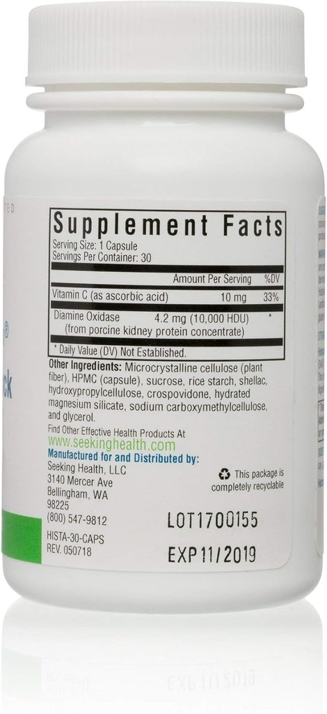 חיפוש בריאות | Histamine בלוק | DAO תוסף Enzyme | מזון Intolerance | Histamine Intolerance