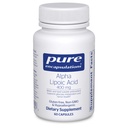 Pure Encapsulations Alpha Lipoic Acid 400 מ"ג | ALA תוסף לתמיכה Liver, Antioxidants, Nerve ו- Cardiovascular Health, Free Radicals ו- Carbohydrate Support* | 60 קפסולות