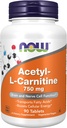 Now Foods Acetyl-L-Carnitine 750 מ"ג - 90 טבליות