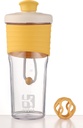 הדור השני Shaker Bottle for Protein with Mixing Ball - Perfect for Workouts and Outside Use, 24Ounces Whey Protein Shaker with Clear Measurement (אורנג)
