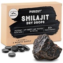 Pure ההימלאיה Shilajit יבש טיפות, 100% שילאג'יט טבעי טהור, דרגה A, מקס פוטנס 85 + ניקוי מינרלים ו- Fulvic Acid עבור אנרגיה, Metabolism & Immune תמיכה תוספת לגברים ונשים (60 כרטיסיות)