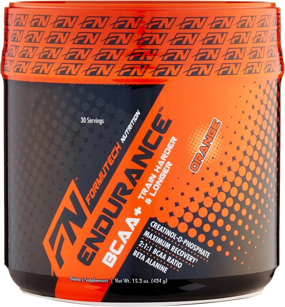 Endurance BCAA Plus, מיועד לאימון Harder ו- Longer עם Beta Alanine, Orange, 434 גרם