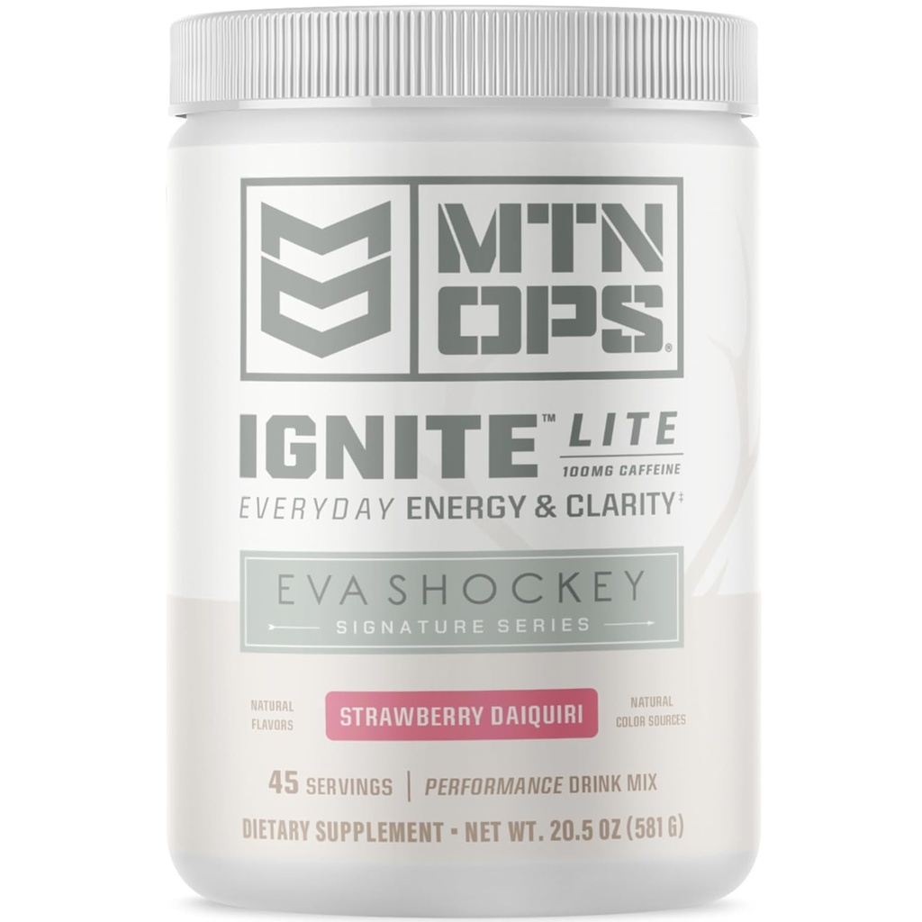 MTN OPS Ignite Lite Energy אבקת Gluten חינם Nitric Oxide תוספת משקה Mix, L Arginine, L Citrulline, Caffeine & Nootropic סוכר משקאות חינם Mix, 45 משרתים, Strawberry Daiquiri פלבדור על ידי אווה Shockey Shockey Shockey Shockey Shockey Shockey Shockey, Caffeine & Nootropic Sugar Free drink Mix, 45 ליטרים, Strawberry Daiquiri Flavor על ידי .