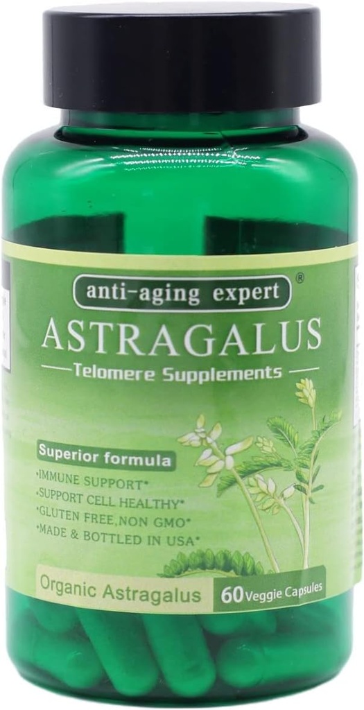 Astragalus Root אורגני לחלץ 650 מ"ג, Schisandra Berries, Ligustrum Berry, 80% American גינזנג, Immune System Antioxidants Supports, Aging בריא, מיוצר בארה"ב