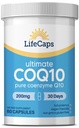 LifeCaps CoQ10 200mg - Ultimate CoQ10 - Ultra High Absorption Q10 תוספים - 60 Count